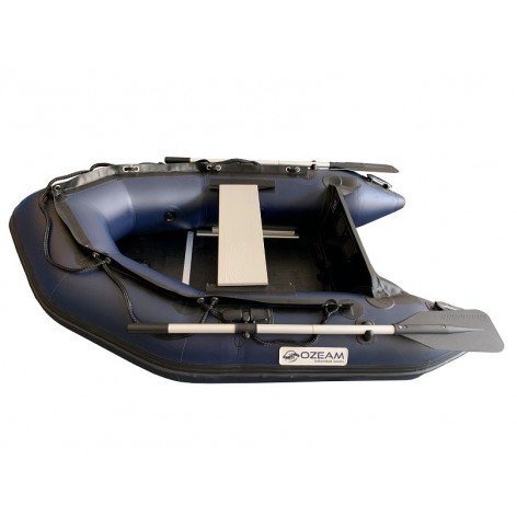 Barco inflável OZEAM 200 com piso de madeira cheio e quilha inflável