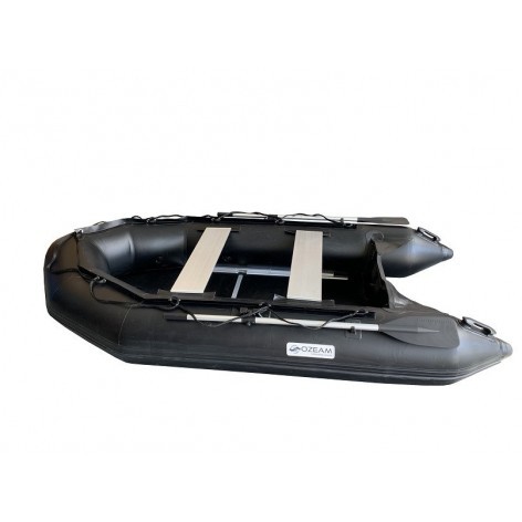 Barco inflável OZEAM 300 com piso de madeira e quilha inflável