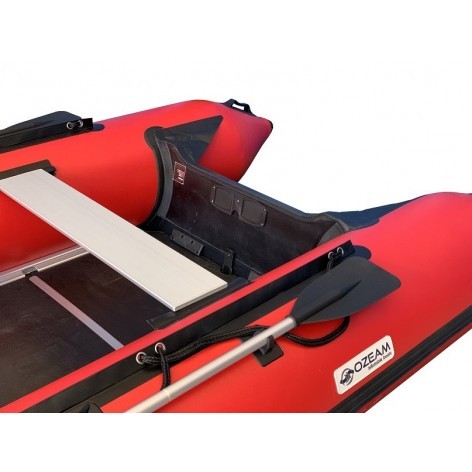 Pneumatic boat WHITE OZEAM 400 with full wooden floor and inflatable keel