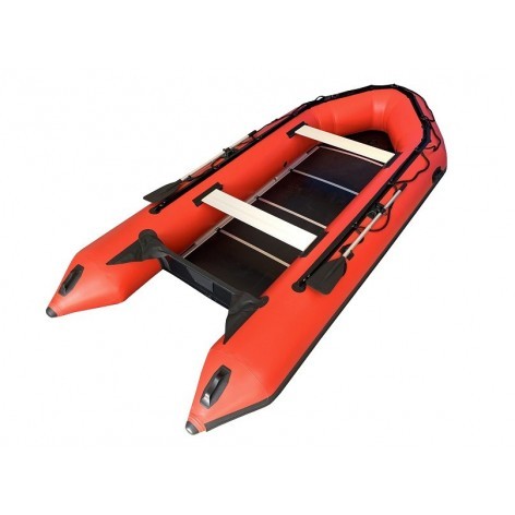Pneumatic boat WHITE OZEAM 400 with full wooden floor and inflatable keel