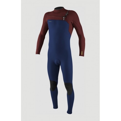 O'NEILL 2022 HYPERFREAK 4/3 CHEST ZIP FULL NEOPRENE SUIT - NAVY