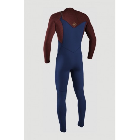 O'NEILL 2022 HYPERFREAK 4/3 CHEST ZIP FULL NEOPRENE SUIT - NAVY