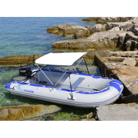 Toldo bimini blanco para barca neumática