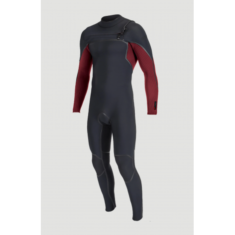 O'NEILL HYPERFREAK FIRE 4/3+ CHEST ZIP FULL WETSUIT 2023 MODEL - RED/BLACK