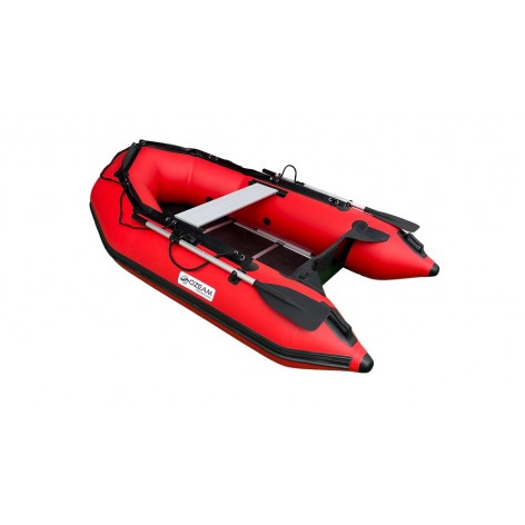 Barco inflável OZEAM 249L com piso DE MADEIRA - MODELO DE TUBO LARGO