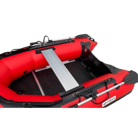 Barco inflável OZEAM 249L com piso DE MADEIRA - MODELO DE TUBO LARGO
