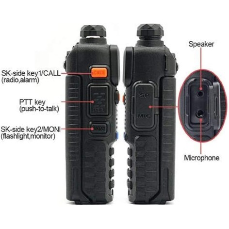 Dual Band Radio BAOFENG UV-5R Black Color