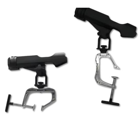 Adjustable Boat Fishing Rod Holder with Aluminum Clamp (360º Rotation)