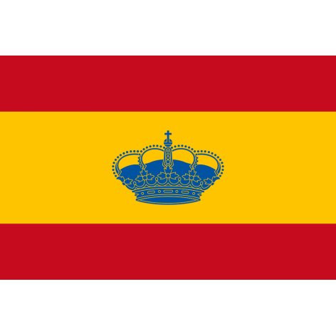 Spain Flag 27 x 20 cm with crown