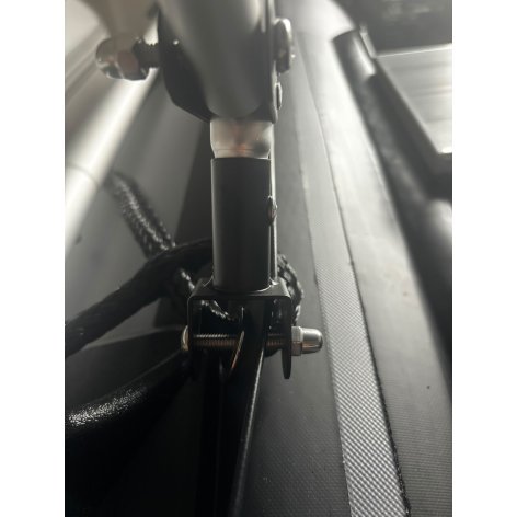 Toldo bimini gris claro para barca neumática